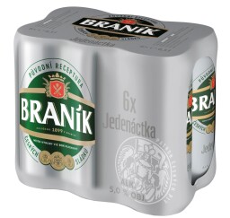 Braník Jedenáctka pivo ležák světlý 6×0,5 l plech